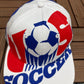 United States Soccer Graphic Hat | Snap Back Adjustable | Vintage 1990s World Cup Big Print White Cap |