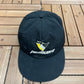 Pittsburgh Penguins Embroidered Graphic Hat | Snap Back | Vintage 1990s NHL Hockey Black Cap |