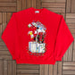 Sylvester & Tweety Gift Wrapped Graphic Crewneck | Size Large | Vintage 1990s Red Cartoon Promotional Sweater |