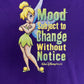 Tinkerbell Mood Subject To Change Graphic Tee | Size XX-Large | Vintage 2000s Disney Cartoon Purple T-Shirt |