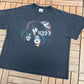 Kiss Band Graphic Tee | Size X-Large | Vintage 2000s Rock & Roll Black T-Shirt |