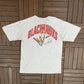 Chicago Blackhawks Graphic Tee | Size Large | Vintage 1990s NHL Hockey Grey T-Shirt |