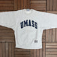 University of Massachusetts Dartmouth Graphic Crewneck | Size X-Large | Vintage 2000s College Grey Sweater |