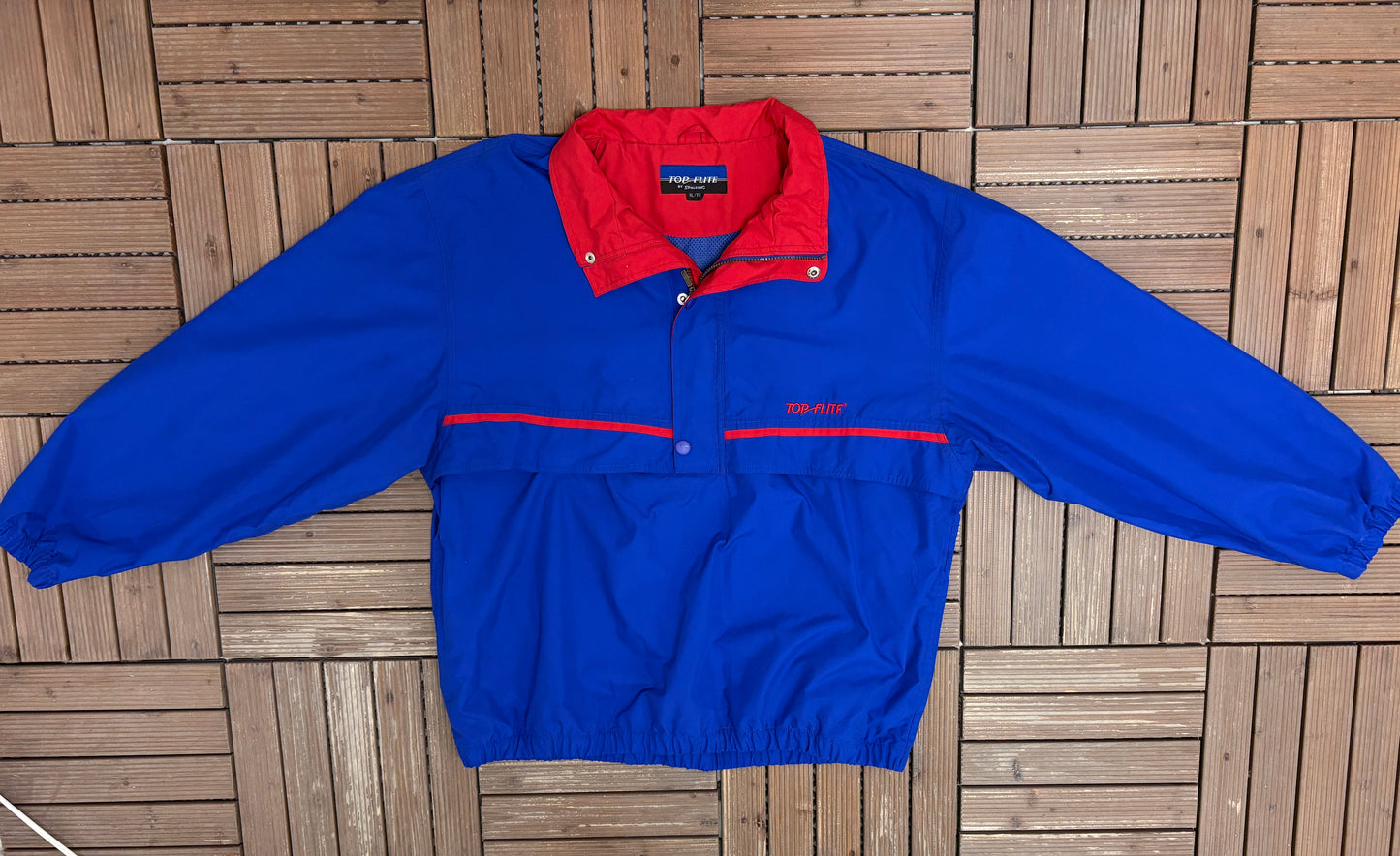 Top-Flite Golf Graphic Windbreaker | Size X-Large | Vintage 1990s Golf Blue Windbreaker |