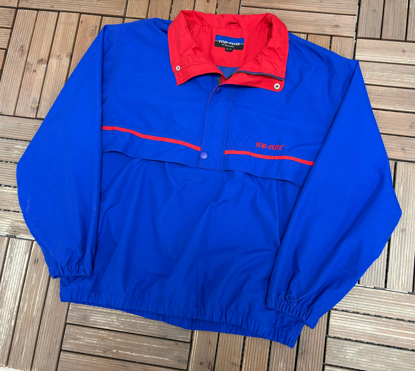 Top-Flite Golf Graphic Windbreaker | Size X-Large | Vintage 1990s Golf Blue Windbreaker |
