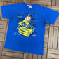Dale Earnhardt & Dale Earnhardt Jr. Daytona Graphic Tee | Size Large | Vintage 2000s Blue NASCAR Racing T-Shirt |