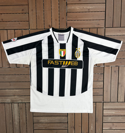 Juventus FC Home Kit | Size X-Large | Vintage 2000s White Soccer Jersey |