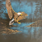 Soaring Bald Eagle Graphic Tee | Size X-Large | Vintage 1990s Animal Black Henley T-Shirt |