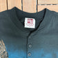 Soaring Bald Eagle Graphic Tee | Size X-Large | Vintage 1990s Animal Black Henley T-Shirt |