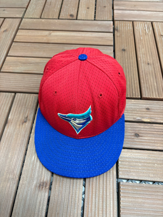 Toronto Blue Jays Graphic Hat | Size 7 1/8 | Vintage 2000s MLB Baseball Blue Cap |