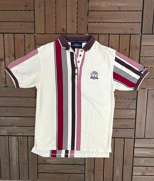 1998 PGA Championship Sahalee Golf Shirt | Size Medium | Vintage 1990s White Collared T-Shirt |
