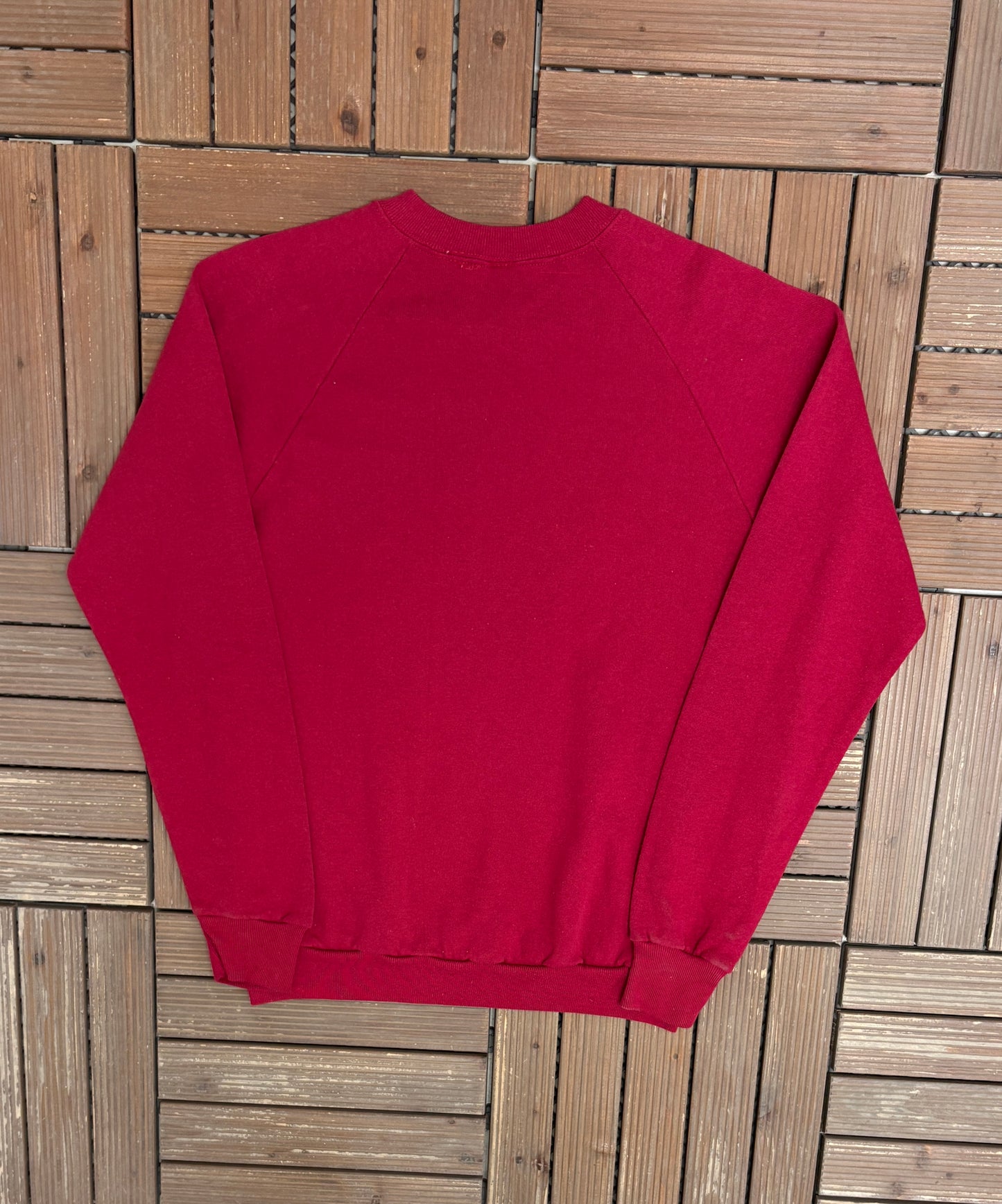 Virginia Tech Hokies Peach Bowl 1986 Graphic Crewneck | Size Medium | Vintage 1980s College Red Sweater |