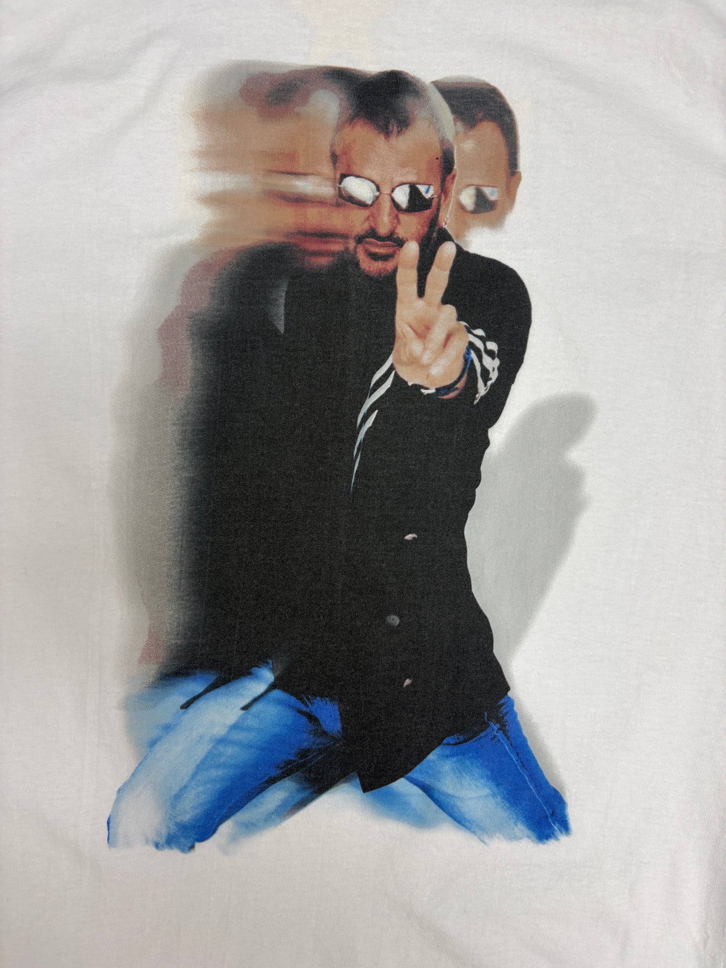 Ringo & His New All-Starr Band Tour 2001 Graphic Tee | Size Large | Vintage 2000s Rock Band Music White T-Shirt |