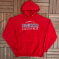 Property of Budweiser Athletic Dept Graphic Hoodie | Size XX-Large | Vintage 2000s Alcohol Promotional Red Sweater |