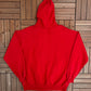 Property of Budweiser Athletic Dept Graphic Hoodie | Size XX-Large | Vintage 2000s Alcohol Promotional Red Sweater |