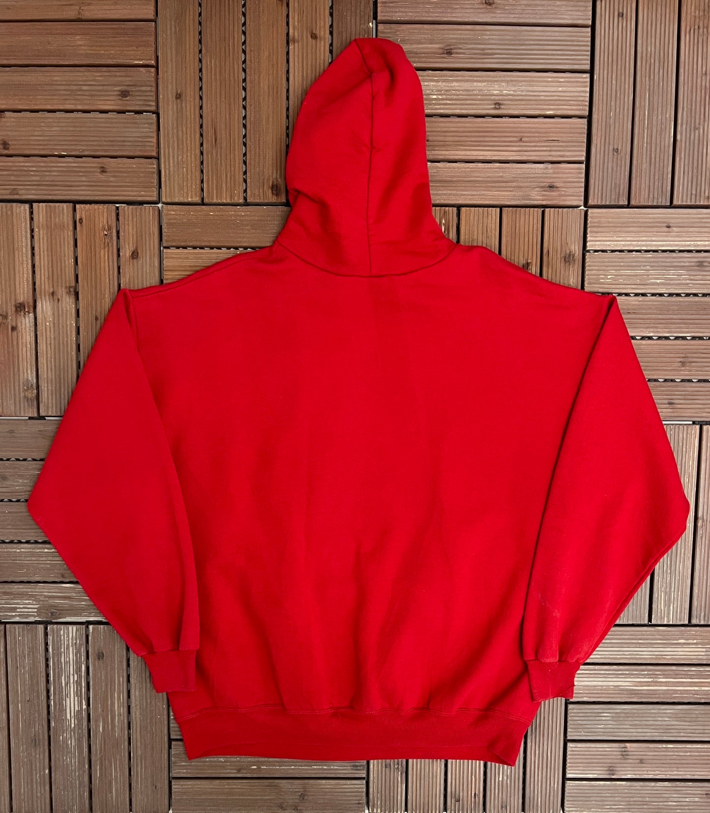 Property of Budweiser Athletic Dept Graphic Hoodie | Size XX-Large | Vintage 2000s Alcohol Promotional Red Sweater |