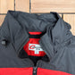 Dale Earnhardt Graphic Puffer Jacket | Size X-Large | Vintage 1990s NASCAR Racing Black Coat |