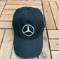 Mercedes-Benz Embroidered Graphic Hat | Metal Clasp | Vintage 2000s Car Promotional Black Cap |