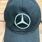 Mercedes-Benz Embroidered Graphic Hat | Metal Clasp | Vintage 2000s Car Promotional Black Cap |