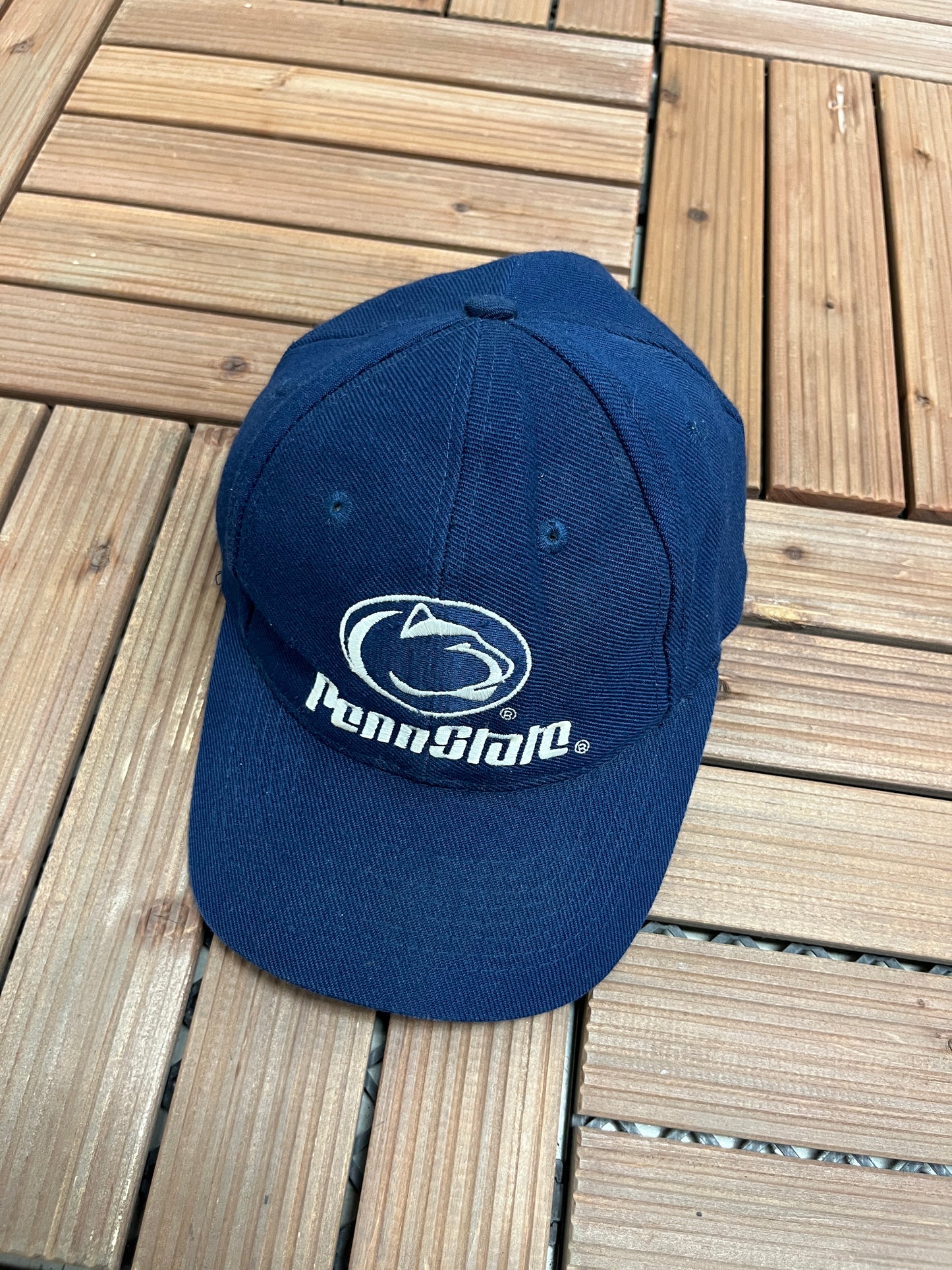 Penn State Nittany Lions Graphic Hat | Snap Back | Vintage 2000s College Blue Cap |