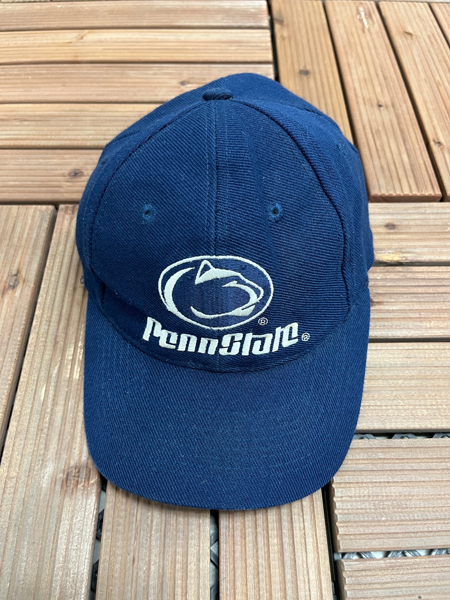 Penn State Nittany Lions Graphic Hat | Snap Back | Vintage 2000s College Blue Cap |