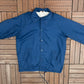 Montgomery Ward Coach Jacket | Size Large | Vintage 1970s Blue Thin Jacket |