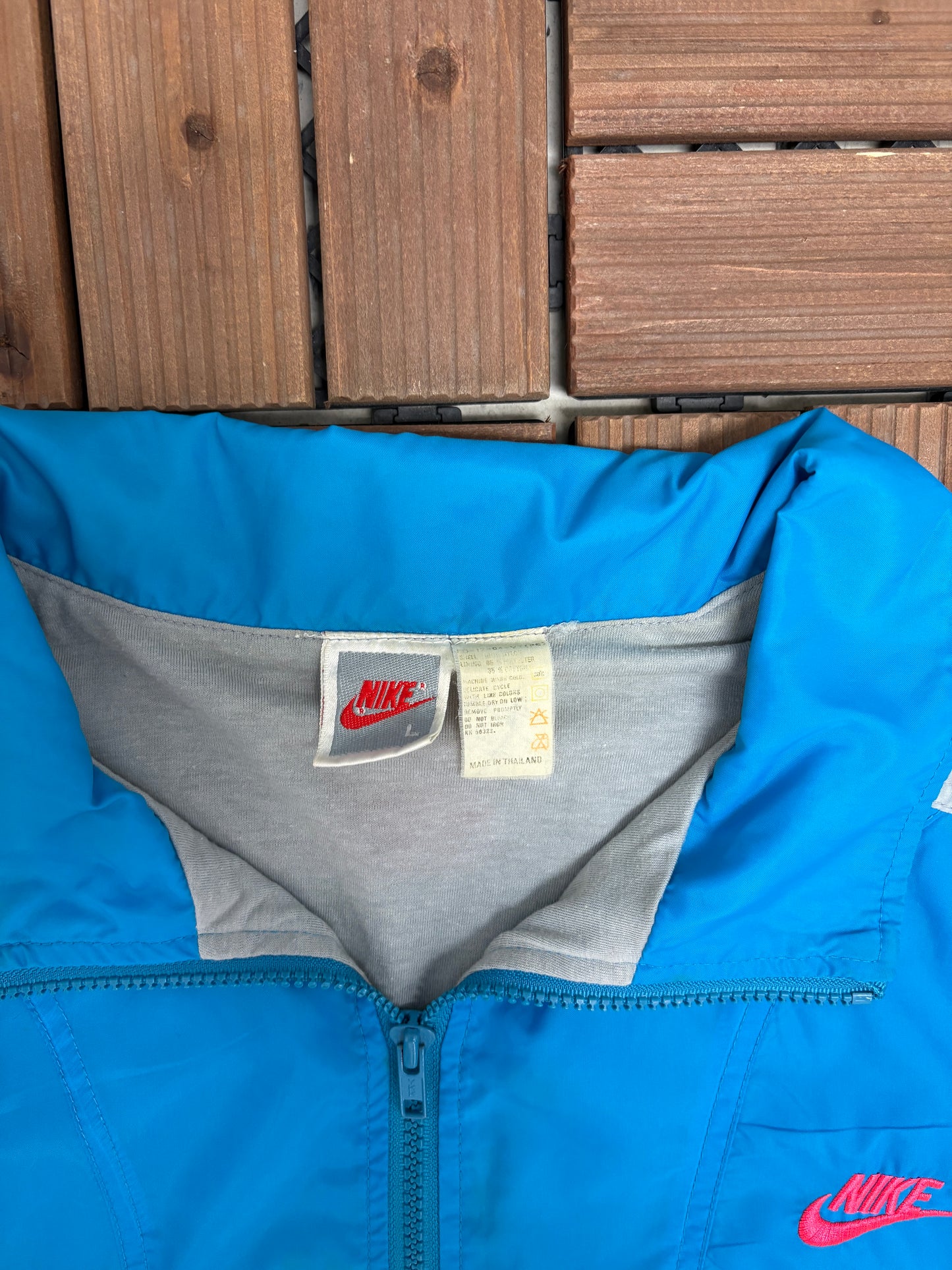 Penn State Nittany Lions Basketball Graphic Windbreaker | Size Large | Vintage 1980s Nike College Blue Windbreaker Jacket |
