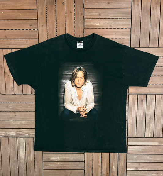 Keith Urban American Tour 2003 Graphic Tee | Size XX-Large | Vintage 2000s Country Music Black T-Shirt |