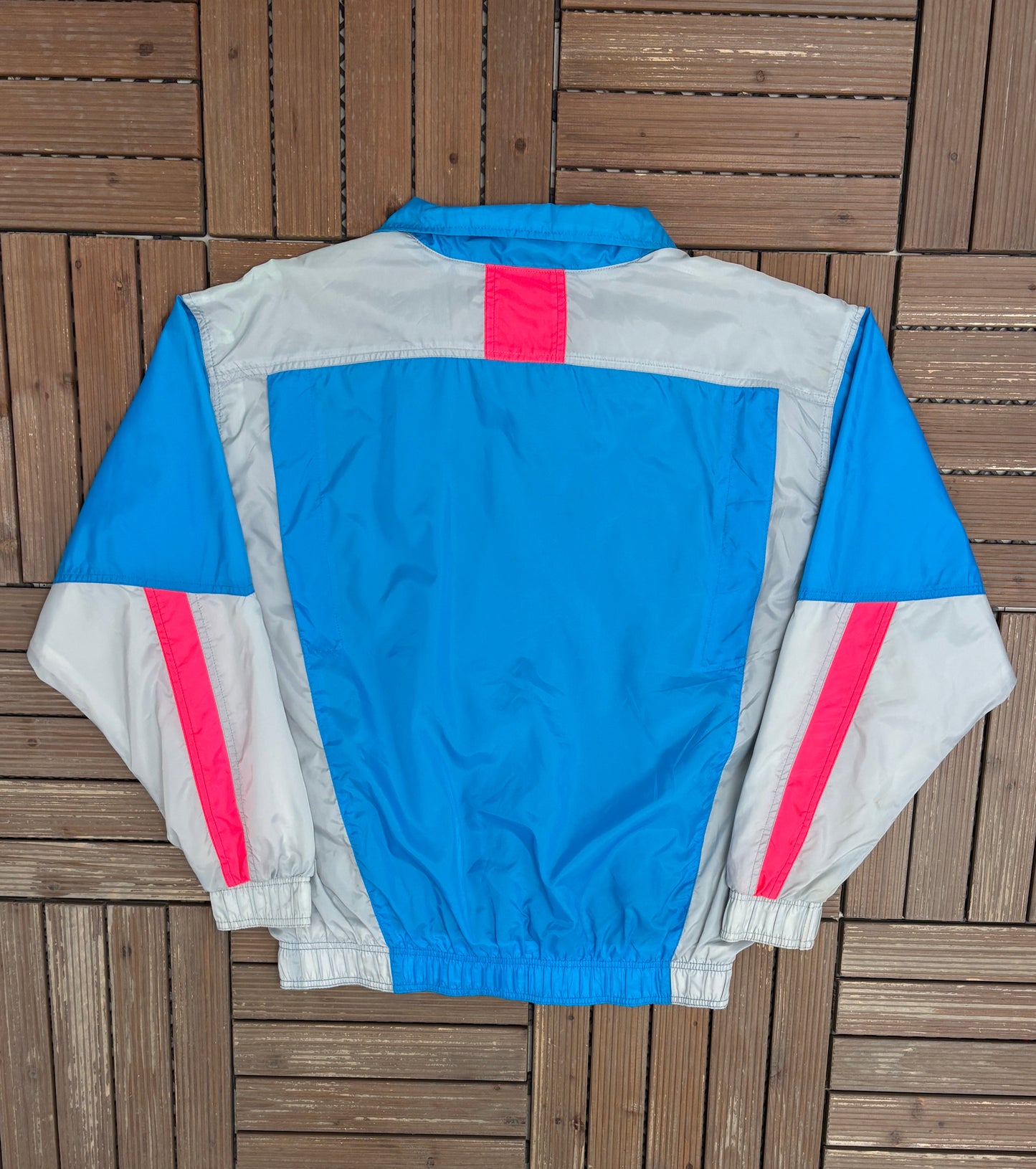 Penn State Nittany Lions Basketball Graphic Windbreaker | Size Large | Vintage 1980s Nike College Blue Windbreaker Jacket |