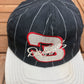 Dale Earnhardt Pinstripe Graphic Hat | Snap Back | Vintage 1990s NASCAR Racing Black Cap |