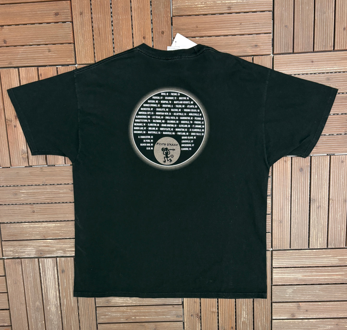 Keith Urban American Tour 2003 Graphic Tee | Size XX-Large | Vintage 2000s Country Music Black T-Shirt |