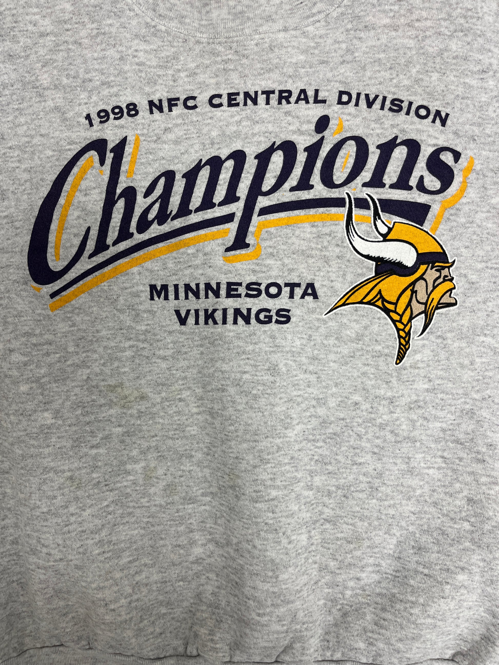 Minnesota Vikings Central Division Champions 1998 Lee Grey Sweatshirt –  Retrace