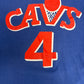 Cleveland Cavaliers Ron Harper Graphic Tee | Size Large | Vintage 1980s Starter NBA Basketball Blue T-Shirt |
