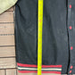 Tommy Hilfiger Stitched Graphic Jacket | Size Large | Vintage 1990s Varsity Black Jacket |