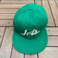 New York Jets Embroidered Graphic Hat | Snap Back | Vintage 1990s NFL Football Green Cap |