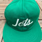 New York Jets Embroidered Graphic Hat | Snap Back | Vintage 1990s NFL Football Green Cap |