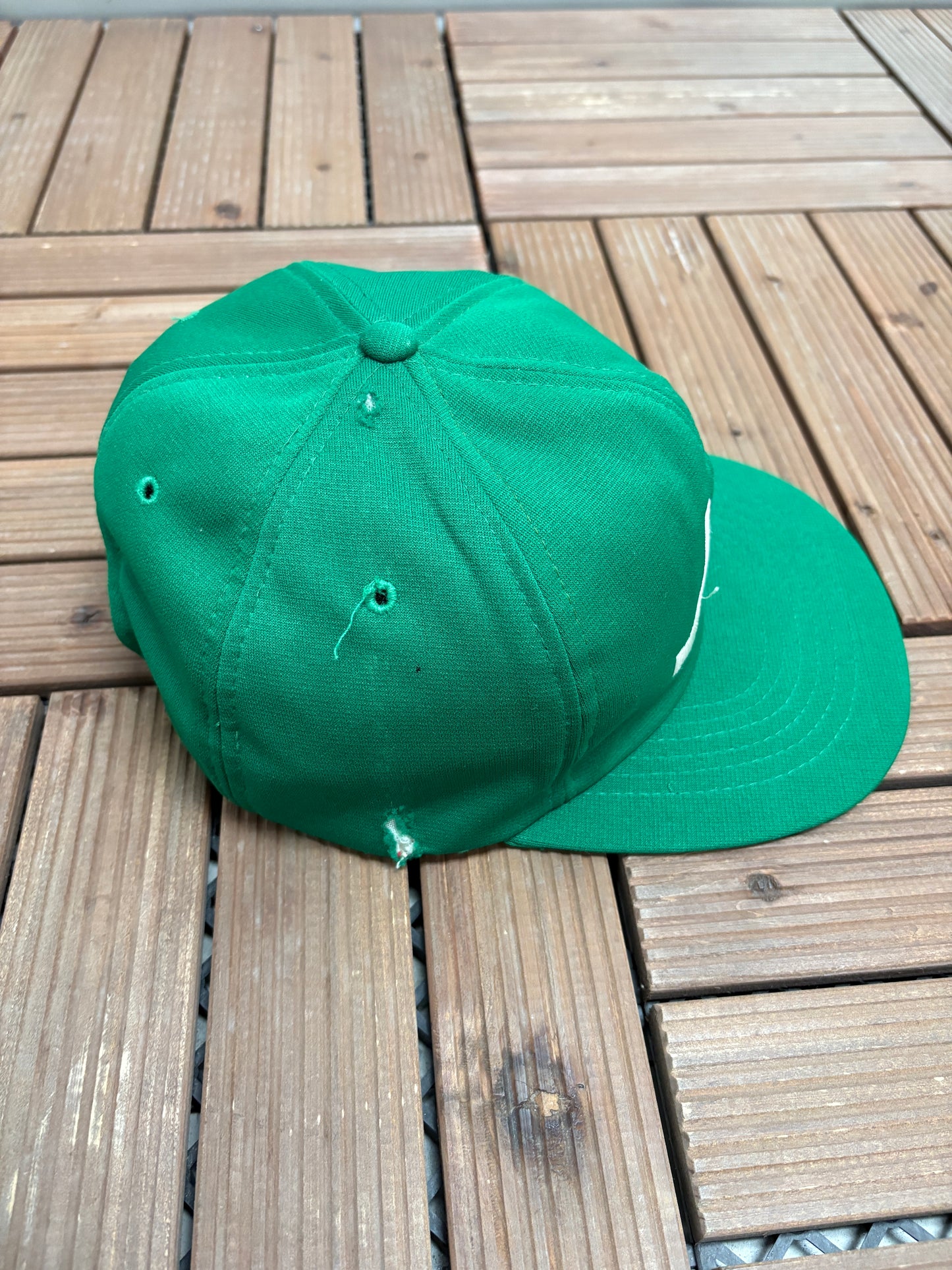 New York Jets Embroidered Graphic Hat | Snap Back | Vintage 1990s NFL Football Green Cap |