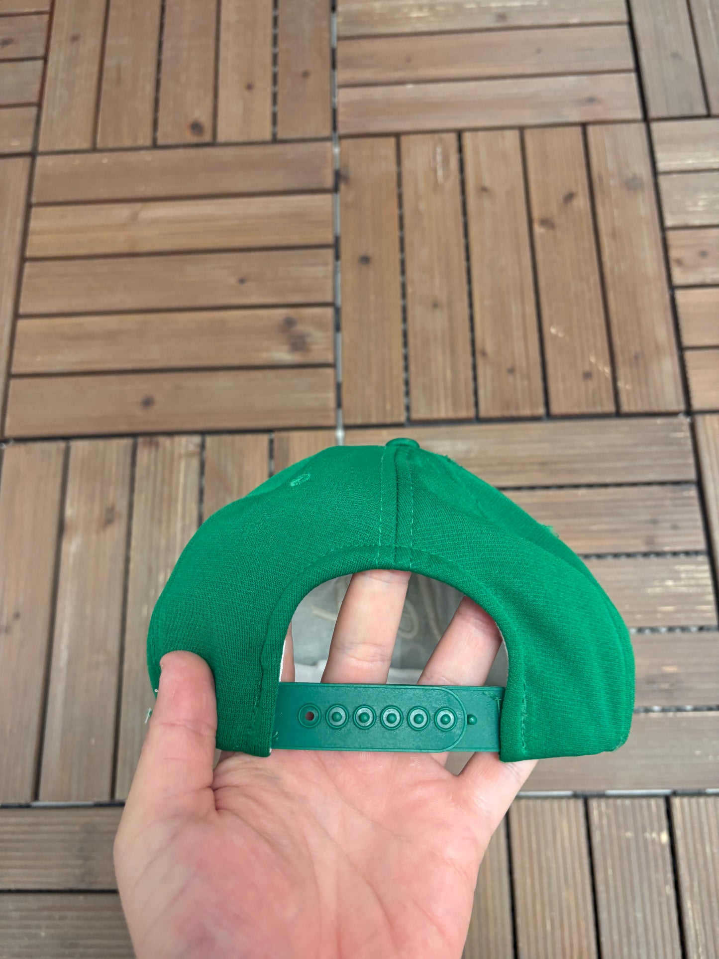 New York Jets Embroidered Graphic Hat | Snap Back | Vintage 1990s NFL Football Green Cap |