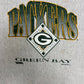 Green Bay Packers Graphic Crewneck | Size Medium | Vintage 1990s NFL Football Grey Sweater |