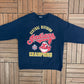 Cleveland Indians 1995 Central Division Champions Graphic Crewneck | Size Large | Vintage 1990s MLB Baseball Blue Sweater |