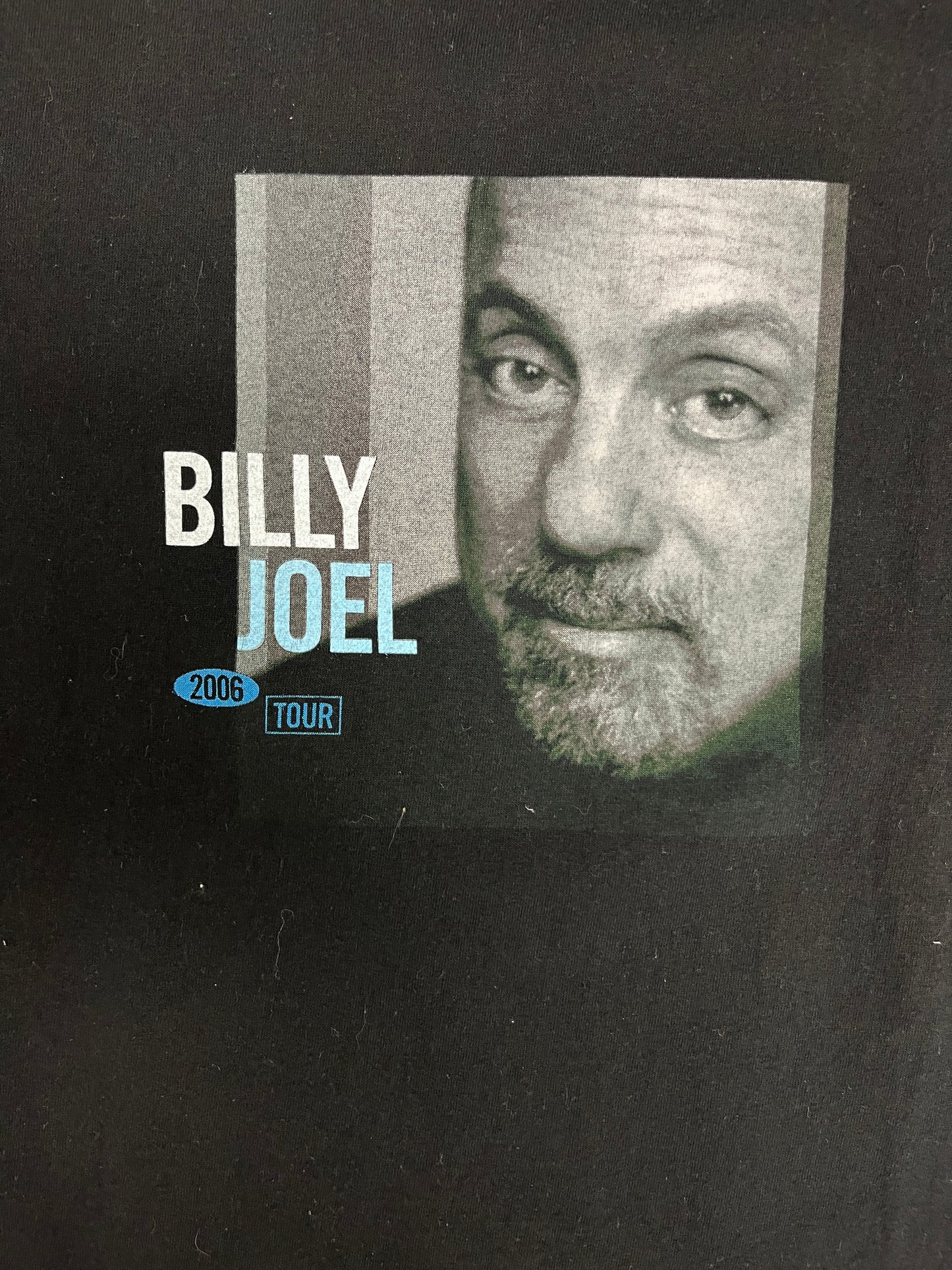 Billy Joel 2006 Tour Graphic Tee | Size X-Large | Vintage 2000s American Singer Black T-Shirt |