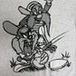 Chicago Cubs Looney Tunes Graphic Tee | Size Large | Vintage 1990s MLB Baseball Grey T-Shirt |