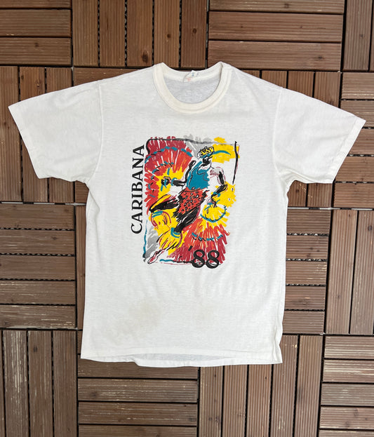 Toronto Caribana Festival 1988 Graphic Tee | Size X-Large | Vintage 1980s Caribbean Festival White T-Shirt |