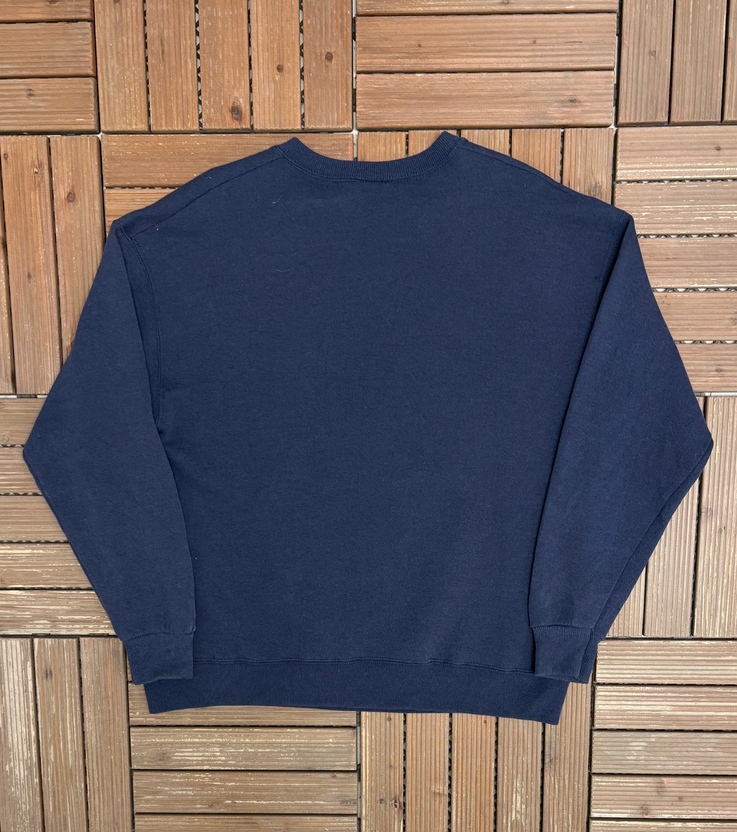 Cleveland Indians 1995 Central Division Champions Graphic Crewneck | Size Large | Vintage 1990s MLB Baseball Blue Sweater |