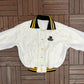 Iowa Hawkeyes Stitched Graphic Jacket | Size Large | Vintage 1980s College White Jacket |