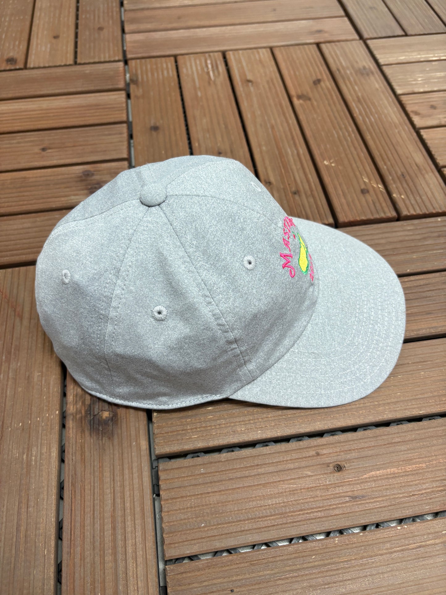 Masters 2019 Embroidered Graphic Hat | Strap Back | 2000s Golf Grey Cap |