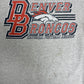 Denver Broncos Graphic Tee | Size Large | Vintage 1990s NFL Football Grey T-Shirt |