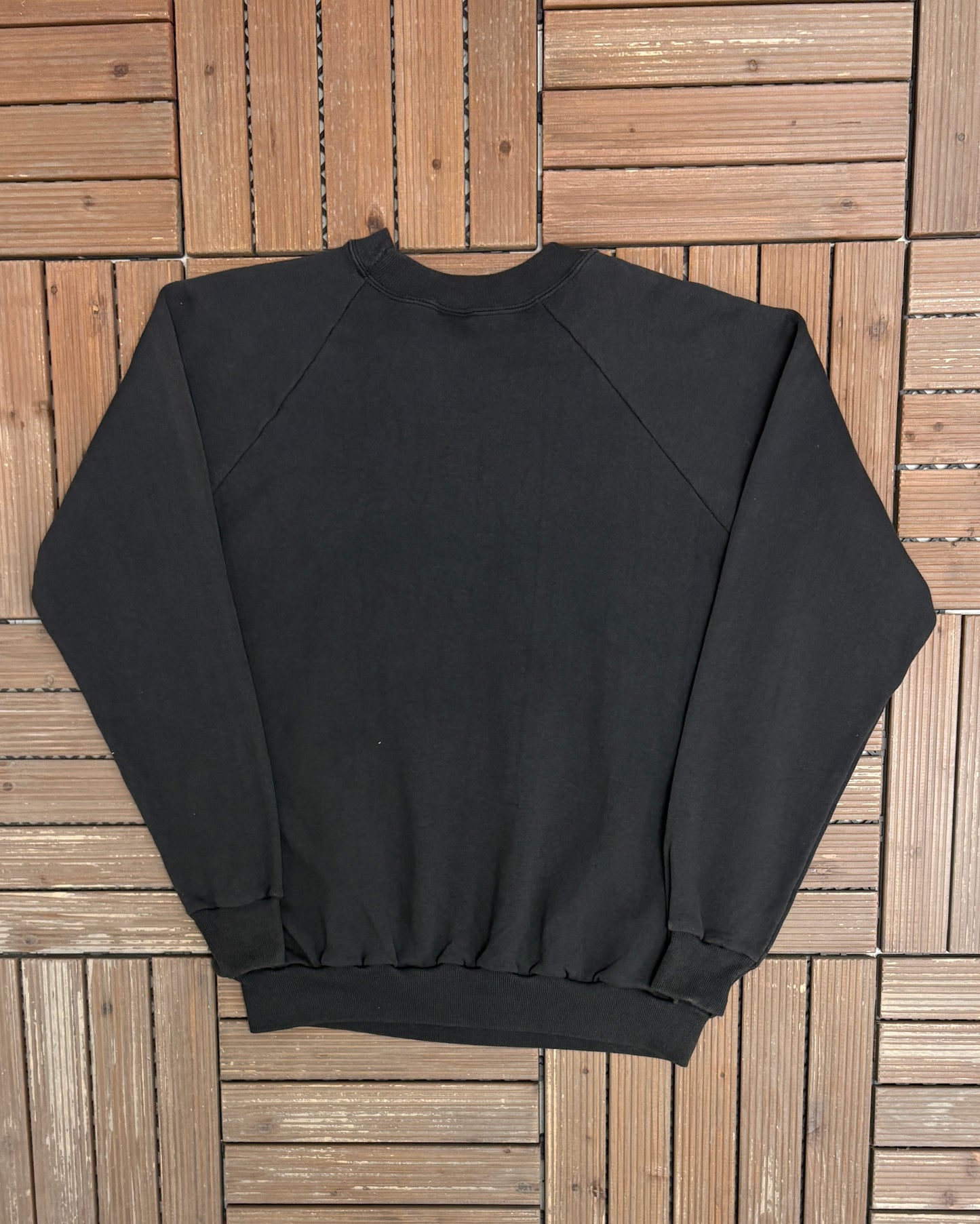 Chicago Basketball Graphic Crewneck | Size Large | Vintage 1980s Basketball Black Sweater |