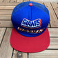 New York Giants Graphic Hat | Snap Back | Vintage 1990s NFL Football Trucker Blue Cap |