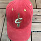 Cleveland Cavaliers Embroidered Graphic Hat | Strap Back | Vintage 2000s NBA Basketball Red Cap |